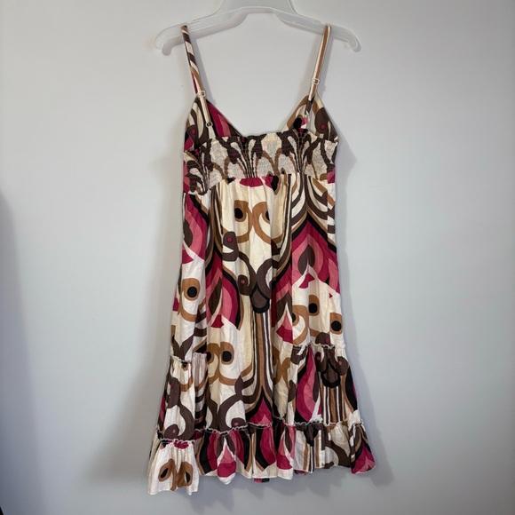 Speed Control Y2K Ruched Swirl Print Babydoll Dress - Picture 2 of 5